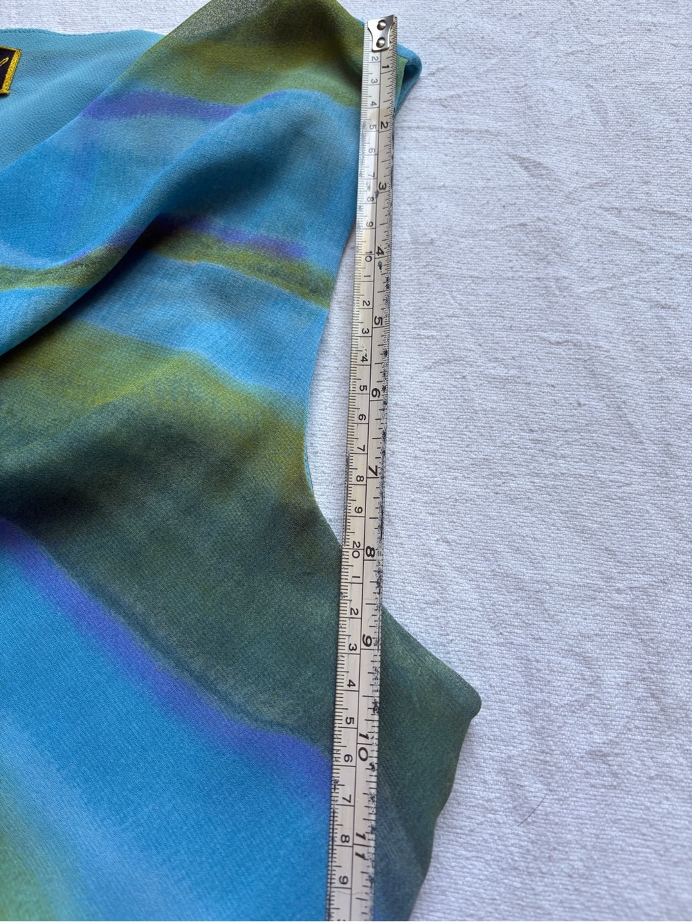 Mirasol Bright Blue Sleeveless Cowl Neck Top SZ L, elegant, cena, cóctel - Picture 10 of 12